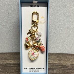 Piper K | Vintage Motif Bag Charm w/Locket 🌹✨